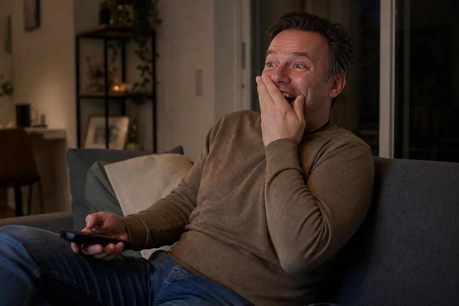 Familie schaut gemeinsam fern
